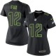 Women Nike Seattle Seahawks 12th Fan Elite Black Impact NFL Jersey