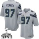 Youth Nike Seattle Seahawks &97 Patrick Kerney Elite Grey Alternate Super Bowl XLVIII NFL Jersey
