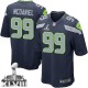 Youth Nike Seattle Seahawks &99 Tony McDaniel Elite Steel Blue Team Color Super Bowl XLVIII NFL Jersey