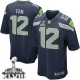 Youth Nike Seattle Seahawks 12th Fan Elite Steel Blue Team Color Super Bowl XLVIII NFL Jersey