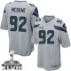 Youth Nike Seattle Seahawks &92 Brandon Mebane Elite Grey Alternate Super Bowl XLVIII NFL Jersey