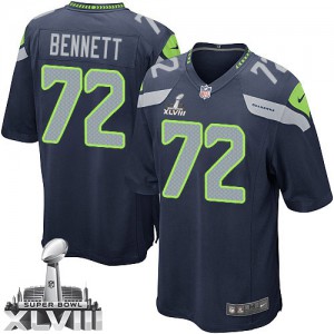 Jeunesse Nike Seattle Seahawks # 72 Michael Bennett Élite bleu acier équipe couleur Super Bowl XLVIII NFL Maillot Magasin Jeunesse Nike Seattle Seahawks # 72 Michael Bennett Élite bleu acier équipe couleur Super Bowl XLVIII NFL Maillot Magasin
