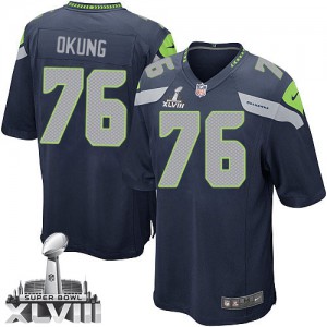 Jeunesse Nike Seattle Seahawks # 76 Russell Okung Élite bleu acier équipe couleur Super Bowl XLVIII NFL Maillot Magasin Jeunesse Nike Seattle Seahawks # 76 Russell Okung Élite bleu acier équipe couleur Super Bowl XLVIII NFL Maillot Magasin