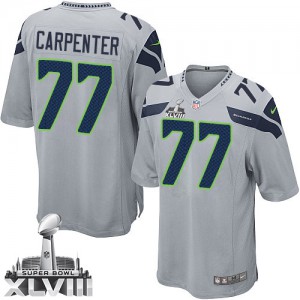 Jeunesse Nike Seattle Seahawks # 77 James Carpenter Élite gris XLVIII de rechange Super Bowl NFL Maillot Magasin Jeunesse Nike Seattle Seahawks # 77 James Carpenter Élite gris XLVIII de rechange Super Bowl NFL Maillot Magasin