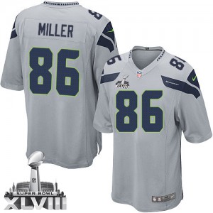 Jeunesse Nike Seattle Seahawks # 86 Zach Miller Élite gris XLVIII de rechange Super Bowl NFL Maillot Magasin Jeunesse Nike Seattle Seahawks # 86 Zach Miller Élite gris XLVIII de rechange Super Bowl NFL Maillot Magasin