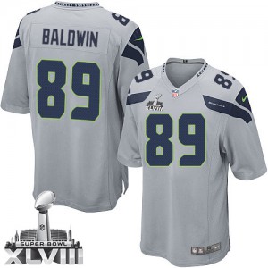 Jeunesse Nike Seattle Seahawks # 89 Doug Baldwin Élite gris XLVIII de rechange Super Bowl NFL Maillot Magasin Jeunesse Nike Seattle Seahawks # 89 Doug Baldwin Élite gris XLVIII de rechange Super Bowl NFL Maillot Magasin