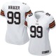 Women Nike Cleveland Browns &99 Paul Kruger Elite White NFL Jersey