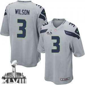 Jeunesse Nike Seattle Seahawks # 3 Russell Wilson Élite gris alternent Superbowl XLVIII NFL Maillot Magasin Jeunesse Nike Seattle Seahawks # 3 Russell Wilson Élite gris alternent Superbowl XLVIII NFL Maillot Magasin