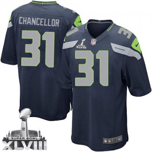Couleur Super Bowl XLVIII NFL maillot de l'équipe jeunesse Nike Seattle Seahawks # Kam 31 chancelier Élite bleu acier Couleur Super Bowl XLVIII NFL maillot de l'équipe jeunesse Nike Seattle Seahawks # Kam 31 chancelier Élite bleu acier