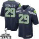 Youth Nike Seattle Seahawks &29 Earl Thomas III Elite Steel Blue Team Color Super Bowl XLVIII NFL Jersey