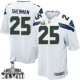Youth Nike Seattle Seahawks &25 Richard Sherman Elite White Super Bowl XLVIII NFL Jersey