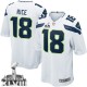 Youth Nike Seattle Seahawks &18 Sidney Rice Elite White Super Bowl XLVIII NFL Jersey