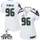 Women Nike Seattle Seahawks &96 Cortez Kennedy Elite White Super Bowl XLVIII NFL Jersey
