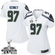Women Nike Seattle Seahawks &97 Patrick Kerney Elite White Super Bowl XLVIII NFL Jersey
