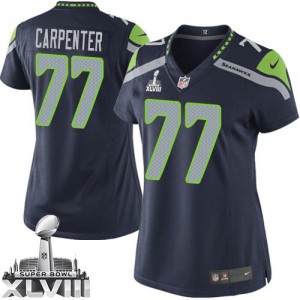 Femmes Nike Seattle Seahawks # 77 équipe élite bleu acier de James Carpenter couleur Super Bowl XLVIII NFL Maillot Magasin Femmes Nike Seattle Seahawks # 77 équipe élite bleu acier de James Carpenter couleur Super Bowl XLVIII NFL Maillot Magasin