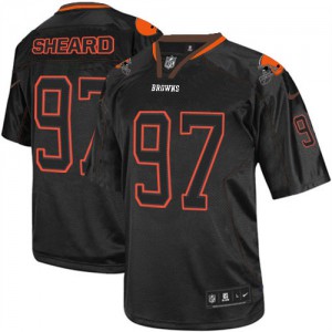Hommes Nike Cleveland Browns # 97 Jabaal Sheard élite Lights Out noir NFL Maillot Magasin