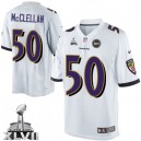 Youth Nike Baltimore Ravens &50 Albert McClellan Elite White Super Bowl XLVII NFL Jersey