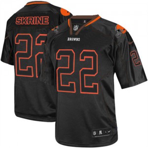 Hommes Nike Cleveland Browns # 22 Buster Skrine Élite Lights Out noir NFL Maillot Magasin