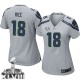 Women Nike Seattle Seahawks &18 Sidney Rice Elite Grey Alternate Super Bowl XLVIII NFL Jersey