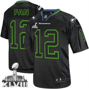 Hommes Nike Élite de Fan de Seattle Seahawks 12ème Lights Out noir Super Bowl XLVIII NFL Maillot Magasin Hommes Nike Élite de Fan de Seattle Seahawks 12ème Lights Out noir Super Bowl XLVIII NFL Maillot Magasin