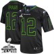 Men Nike Seattle Seahawks 12th Fan Elite Lights Out Black Super Bowl XLVIII NFL Jersey
