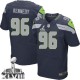 Men Nike Seattle Seahawks &96 Cortez Kennedy Elite Steel Blue Team Color Super Bowl XLVIII NFL Jersey