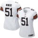 Women Nike Cleveland Browns &51 Barkevious Mingo Elite White NFL Jersey
