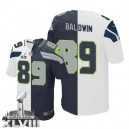 Men Nike Seattle Seahawks &89 Doug Baldwin Elite Team/Road Two Tone Super Bowl XLVIII NFL Jersey