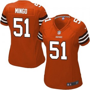 Femmes Nike Cleveland Browns # 51 Barkevious Mingo élite Orange alternent NFL Maillot Magasin