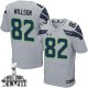 Men Nike Seattle Seahawks &82 Luke Willson Elite Grey Alternate Super Bowl XLVIII NFL Jersey