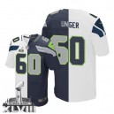 Men Nike Seattle Seahawks &60 Max Unger Elite Team/Road Two Tone Super Bowl XLVIII NFL Jersey