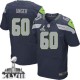 Men Nike Seattle Seahawks &60 Max Unger Elite Steel Blue Team Color Super Bowl XLVIII NFL Jersey