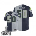 Men Nike Seattle Seahawks &50 K.J. Wright Elite Team/Alternate Two Tone Super Bowl XLVIII NFL Jersey