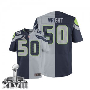 Hommes Nike Seattle Seahawks # 50 K.J. Wright élite Team/remplaçant deux ton Super Bowl XLVIII NFL Maillot Magasin