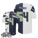 Men Nike Seattle Seahawks &54 Bobby Wagner Elite Team/Road Two Tone Super Bowl XLVIII NFL Jersey