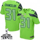 Men Nike Seattle Seahawks &31 Kam Chancellor Elite Green Alternate Super Bowl XLVIII NFL Jersey