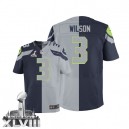 Men Nike Seattle Seahawks &3 Russell Wilson Elite Team/Alternate Two Tone Super Bowl XLVIII NFL Jersey