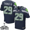 Men Nike Seattle Seahawks &29 Earl Thomas III Elite Steel Blue Team Color Super Bowl XLVIII NFL Jersey