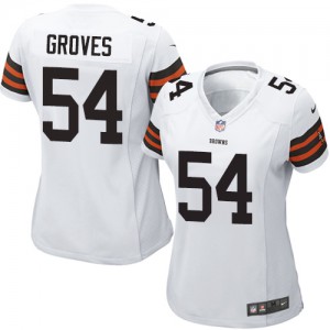 Femmes Nike Cleveland Browns # 54 Quentin Groves Élite blanc NFL Maillot Magasin