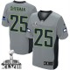 Men Nike Seattle Seahawks &25 Richard Sherman Elite Grey Shadow Super Bowl XLVIII NFL Jersey