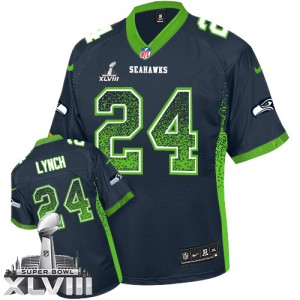 Hommes Nike Seattle Seahawks # 24 Marshawn Lynch élite Steel Bleu Drift mode Super Bowl XLVIII NFL Maillot Magasin Hommes Nike Seattle Seahawks # 24 Marshawn Lynch élite Steel Bleu Drift mode Super Bowl XLVIII NFL Maillot Magasin