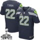Men Nike Seattle Seahawks &22 Robert Turbin Elite Steel Blue Team Color Super Bowl XLVIII NFL Jersey