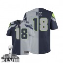 Men Nike Seattle Seahawks &18 Sidney Rice Elite Team/Alternate Two Tone Super Bowl XLVIII NFL Jersey