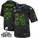 Men Nike Seattle Seahawks &24 Marshawn Lynch Elite Black Camo Fashion Super Bowl XLVIII NFL Jersey