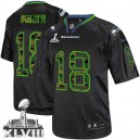 Men Nike Seattle Seahawks &18 Sidney Rice Elite Black Camo Fashion Super Bowl XLVIII NFL Jersey