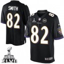 Youth Nike Baltimore Ravens &82 Torrey Smith Elite Black Alternate Super Bowl XLVII NFL Jersey
