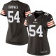 Women Nike Cleveland Browns &54 Quentin Groves Elite Brown Team Color NFL Jersey