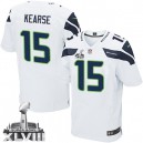 Men Nike Seattle Seahawks &15 Jermaine Kearse Elite White Super Bowl XLVIII NFL Jersey
