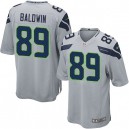 Youth Nike Seattle Seahawks &89 Doug Baldwin Elite Grey Alternate NFL Jersey