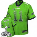 Men Nike Seattle Seahawks &11 Percy Harvin Elite Green Drift Fashion Super Bowl XLVIII NFL Jersey